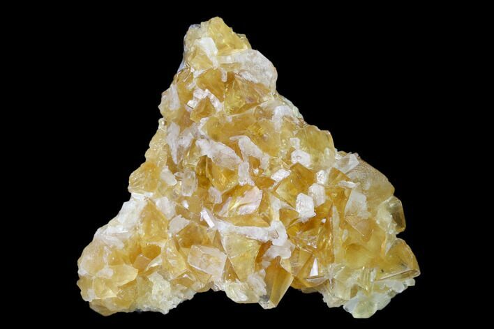 Lustrous Yellow Calcite Crystal Cluster - Fluorescent! #139090